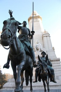 401px Monumento a Cervantes Madrid 10m 200x300 Don Quijote y Sancho Panza en Madrid
