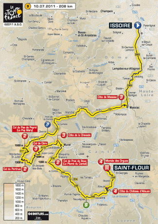 CARTE 325x460 Tour de Francia, etapa 9: A través de la Auvernia