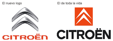 compacion logos citroen Citroën cambia la imagen de su marca.