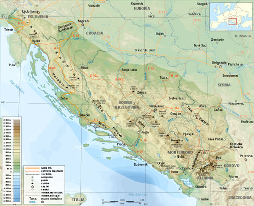 mapa croacia Dalmacia, costa de ensueño