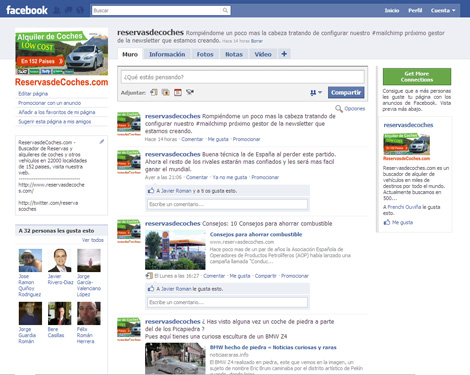 reservasdecoches alquiler de coches facebook Hazte fan de ReservasdeCoches.com en Facebook